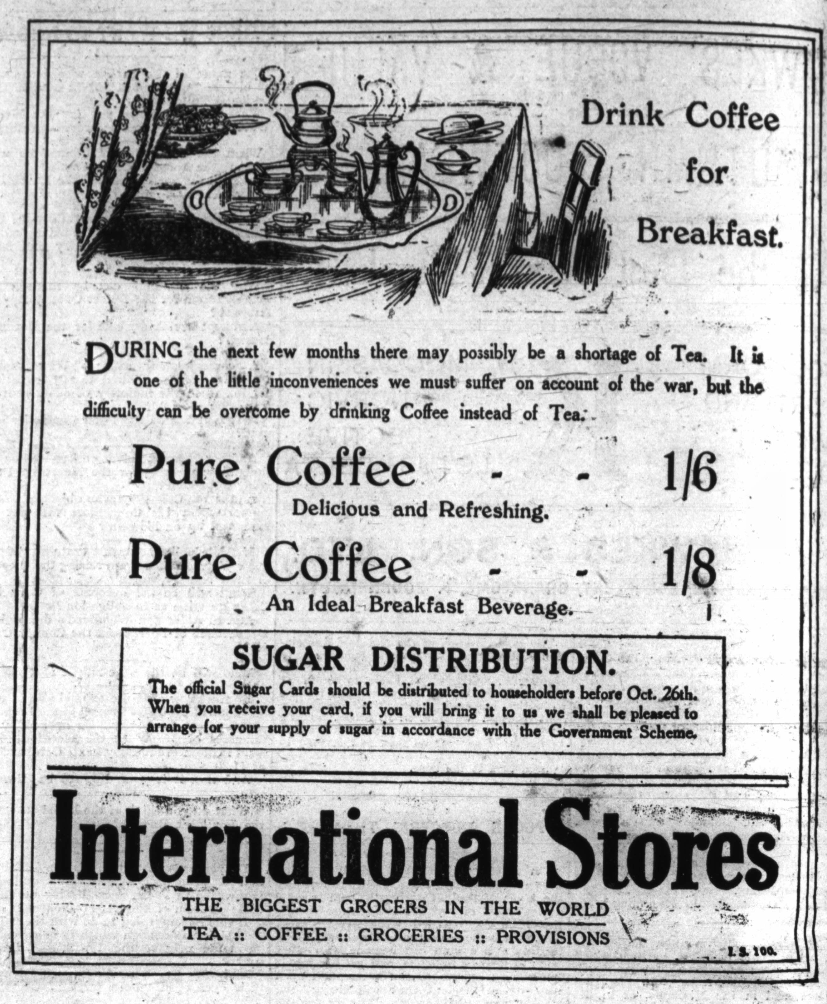 Drink Coffee for breakfast advert